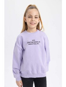 DEFACTO Girl Relax Fit Crew Neck Sweatshirt