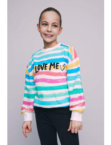 DEFACTO Girl Regular Fit Patterned Sweatshirt