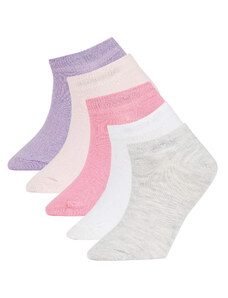 DEFACTO Girls 5 Pack Cotton Booties Socks