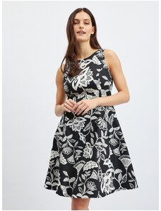 Orsay Bílo-černé dámské květované šaty - Dámské