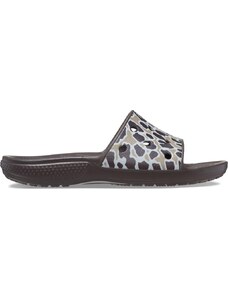 Pantofle Crocs Classic Animal Print Slide - Bone/Leopard