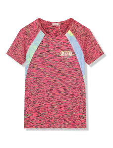 Dívčí funkční tričko KUGO FC6756 - žíhané růžové