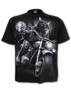 Motorkářské tričko s kočkou Spiral NINE LIVES TR501600