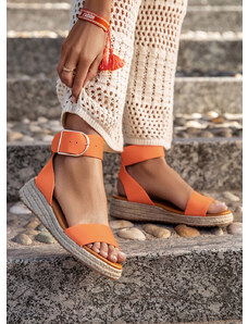 DeeZee Oranžové sandály na platformě Check It Oranžová