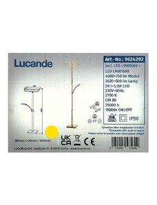 Lucande Lucande - LED Stmívatelná stojací lampa PARTHENA LED/29,1W/230V + LED/5,3W/230V LW0512