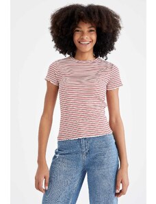DEFACTO Short Sleeve Striped T-Shirt