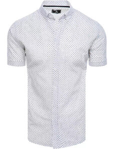 BASIC Bílá košile s jemným vzorem