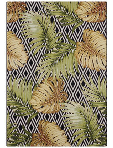 Hanse Home Collection koberce Kusový koberec Flair 105611 Diamonds and Leaves Multicolored – na ven i na doma - 80x165 cm