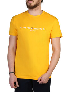 Tommy Hilfiger pánské hořčicové tričko Logo