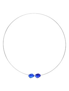 GeorGina Ola, dámské náhrdelníky s modrými tvarovanými korálky