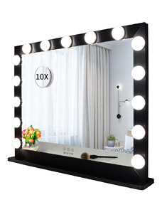 MMIRO, L615B, Hollywoodské make-up zrcadlo s osvětlením 70 x 55 cm | černá
