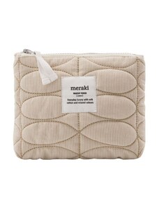 Meraki, Bavlněná kosmetická taška Mentha Make-up Pouch Offwhite, malá | krémová