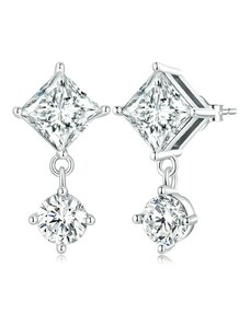 GRACE Silver Jewellery Stříbrné náušnice se zirkony Brielle - stříbro 925/1000