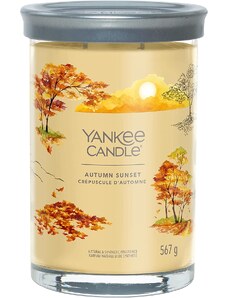 Yankee Candle vonná svíčka Signature Tumbler ve skle velká Autumn Sunset 567g