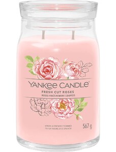 Yankee Candle vonná svíčka Signature ve skle velká Fresh Cut Roses 567g