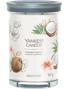 Yankee Candle vonná svíčka Signature Tumbler ve skle velká Coconut Beach 567g