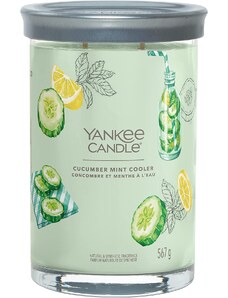 Yankee Candle vonná svíčka Signature Tumbler ve skle velká Cucumber Mint Cooler 567g