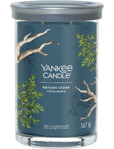 Yankee Candle vonná svíčka Signature Tumbler ve skle velká Bayside Cedar 567g