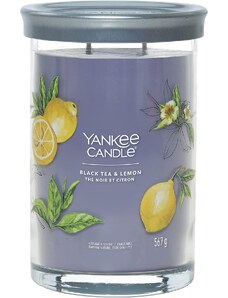 Yankee Candle vonná svíčka Signature Tumbler ve skle velká Black Tea & Lemon 567g