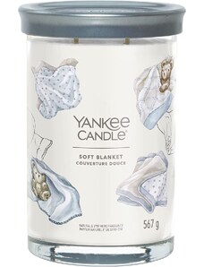 Yankee Candle vonná svíčka Signature Tumbler ve skle velká Soft Blanket 567 g