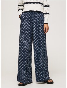 Tmavě modré dámské vzorované culottes kalhoty Pepe Jeans - Dámské