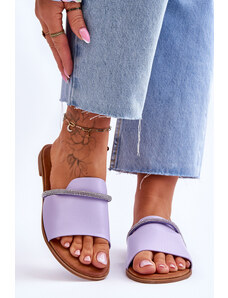Kesi Elegantní ploché sandálky fialové Termen