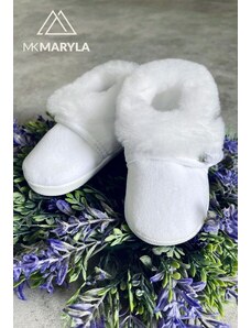 Kojenecké bílé společenské boty MK32