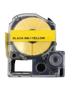 Páska - EPSON LK-6YBP, C53S656005 - 24 mm x 8 m žlutá - černý tisk - kompatibilní