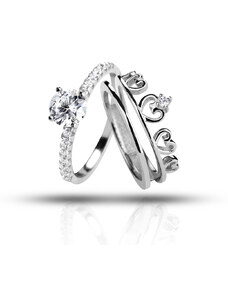 Set dámských stříbrných prstenů GABY