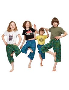 Kalhoty tříčtvrťáky zelené