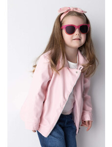 DEFACTO Baby Girls Faux Leather Coat