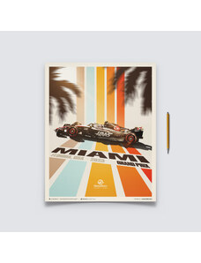 Automobilist Posters | MoneyGram Haas F1 Team - Miami - 2023, Classic Edition, 40 x 50 cm