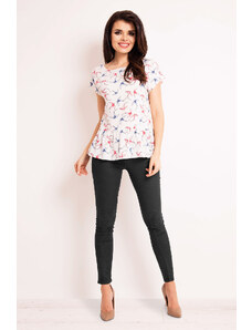 Infinite You Woman's Blouse M130 Ecru/Pattern