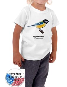 Dětské tričko Jožánek s ptákem - sýkora koňadra