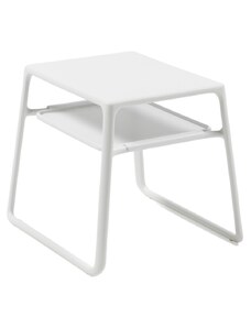 Nardi Bílý plastový zahradní odkládací stolek Pop 44 x 39 cm