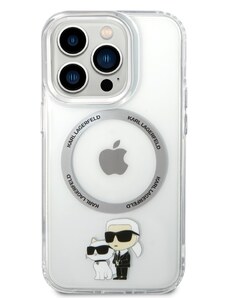 Ochranný kryt pro iPhone 13 Pro - Karl Lagerfeld, IML Karl and Choupette NFT MagSafe Transparent