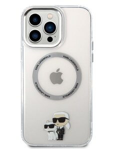 Ochranný kryt pro iPhone 13 Pro MAX - Karl Lagerfeld, IML Karl and Choupette NFT MagSafe Transparent