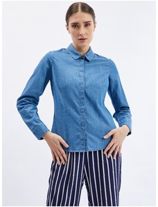 Orsay Modrá dámská džínová košile - Dámské