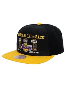 Mitchell & Ness Lakers 3-peat Snapback / Černá, Žlutá