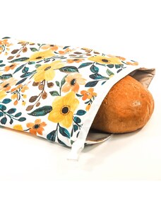 Funkční pytlík na chleba (velky) - Žluté květiny - GREEN SMILE