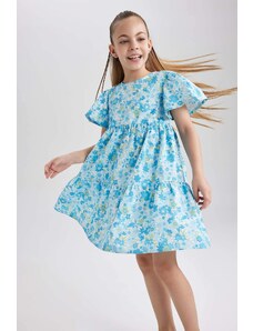 DEFACTO Girl Patterned Short Sleeve Dress