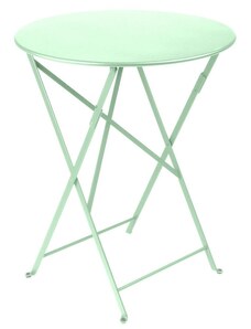 Opálově zelený kovový skládací stůl Fermob Bistro Ø 60 cm