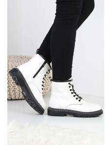 Timelook fashion Bílé kotníkové boty J213WH