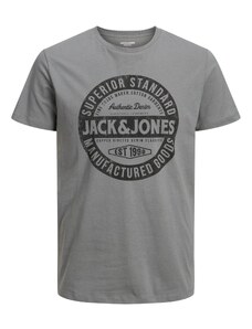 JACK & JONES Tričko 'JEANS' šedá / černá