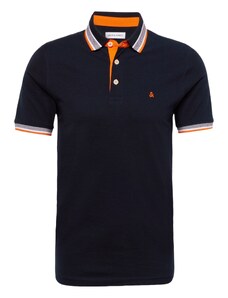 JACK & JONES Tričko 'Paulos' noční modrá / oranžová / bílá