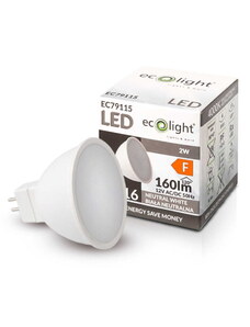 ECOLIGHT LED žárovka MR16 12V 2W neutrální bílá