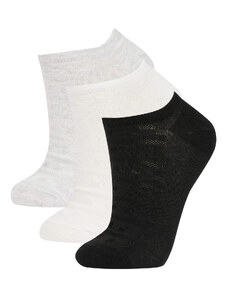 DEFACTO Women 3 Pack Cotton Sneaker Socks
