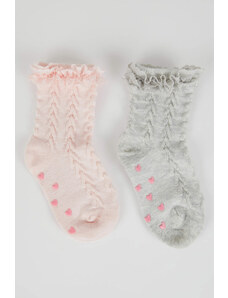 DEFACTO Baby Girl 2-pack Long Socks