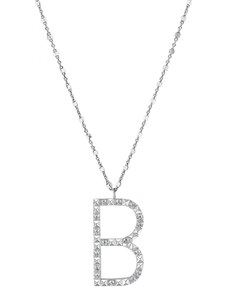 Rosato Stříbrný náhrdelník s přívěskem B Cubica RZCU02 (řetízek, přívěsek)