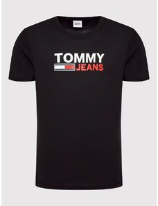 Tommy Hilfiger Pánské Tommy Jeans tričko černé